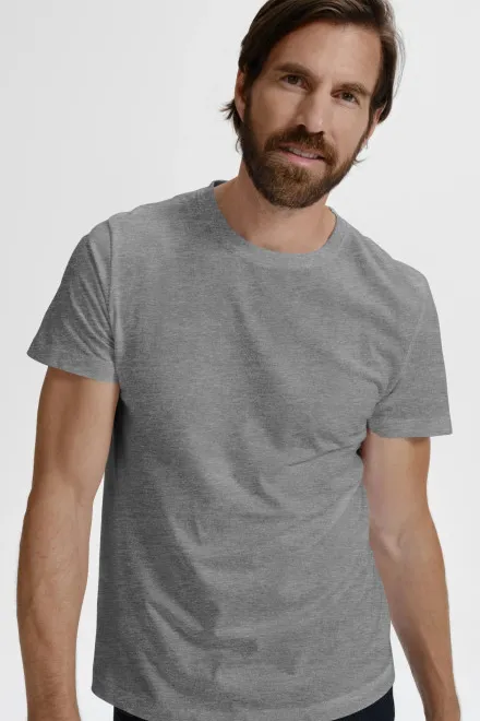 T-shirt simple homme, marbre gris foncé