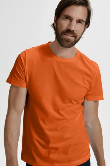 T-shirt simple homme, orange