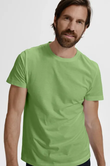 T-shirt simple homme, pois vert