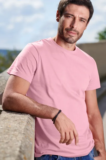T-shirt simple homme, rose