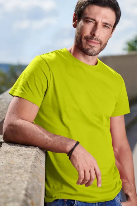 T-shirt simple homme, vert citron