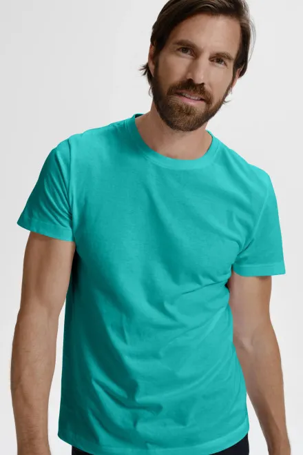 T-shirt simple homme, vert émeraude