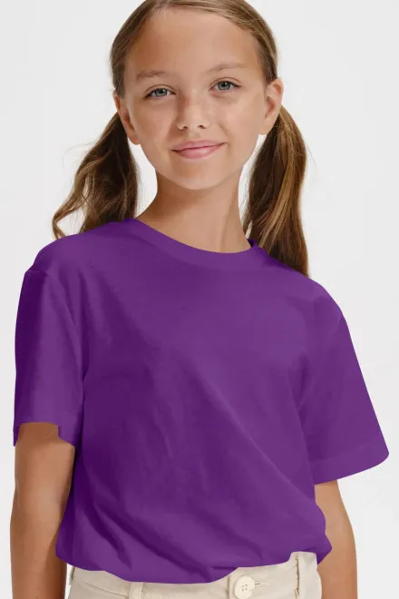 T-shirt simple pour enfants, violet T-shirt simple pour enfants, violet