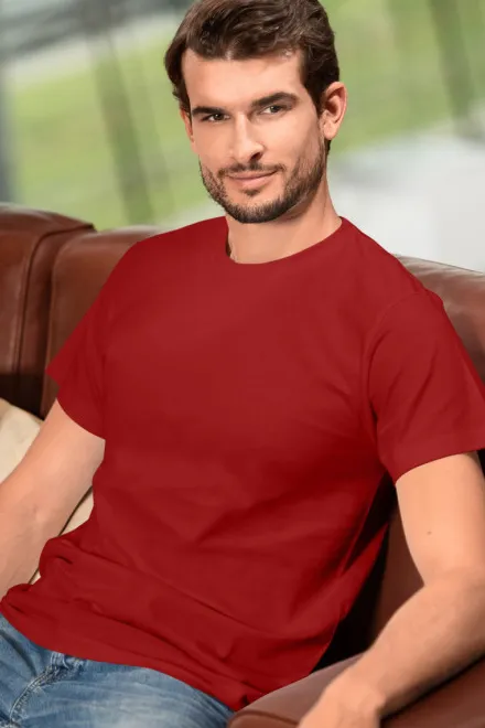 T-shirt unisexe plus épais, bordeaux