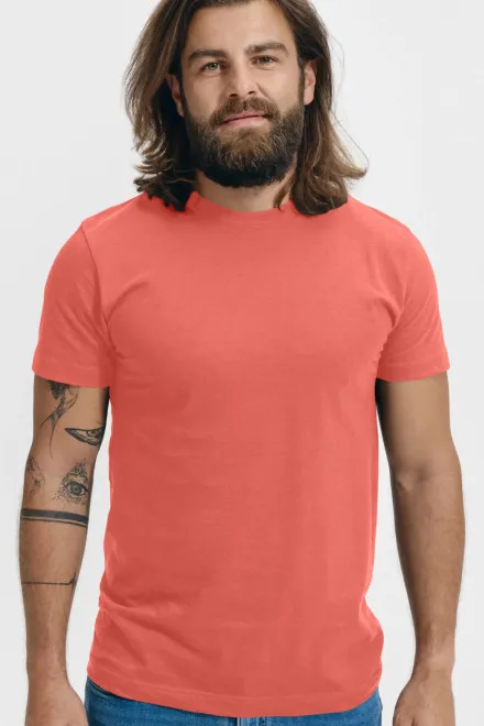 T-shirt unisexe plus épais, corail