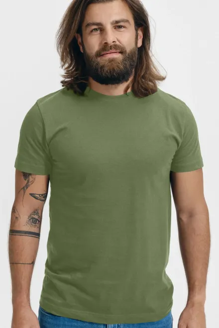 T-shirt unisexe plus épais, khaki