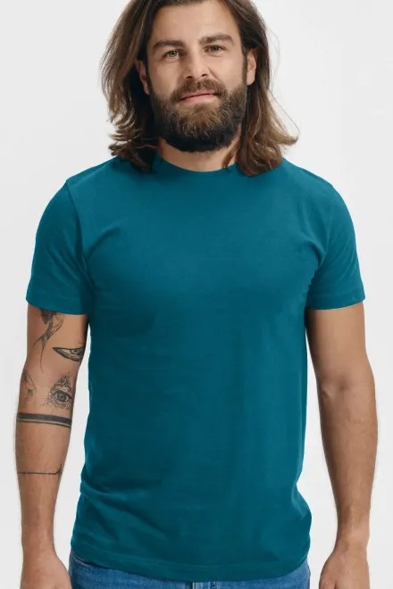 T-shirt unisexe plus épais, petrol blue