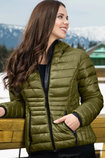 Veste matelassée femme, avocat vert