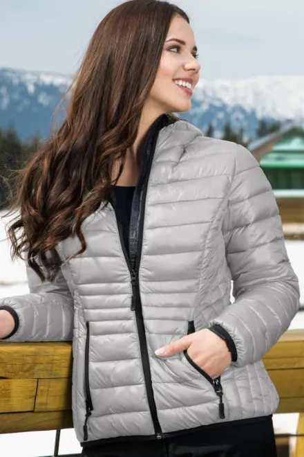 Veste matelassée femme, Gris argent