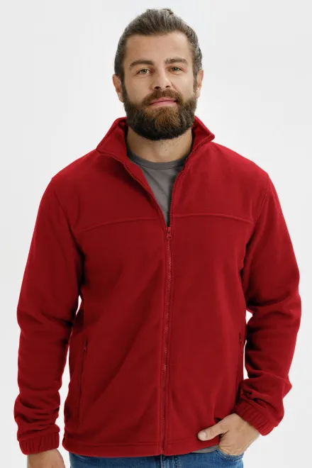 Veste polaire homme, rouge marlboro