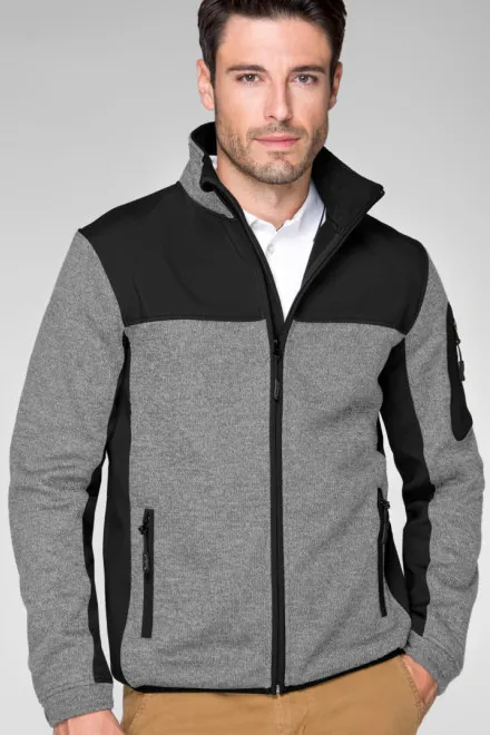 Veste temps libre homme, gris tricot clair