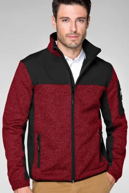Veste temps libre homme, rouge-noir