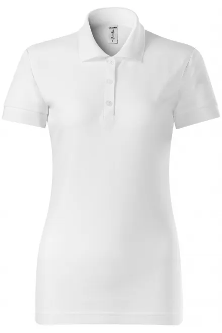 Polo ajusté pour femme - blanche, S