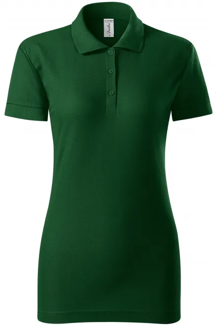 Polo ajusté pour femme - bouteille verte, S