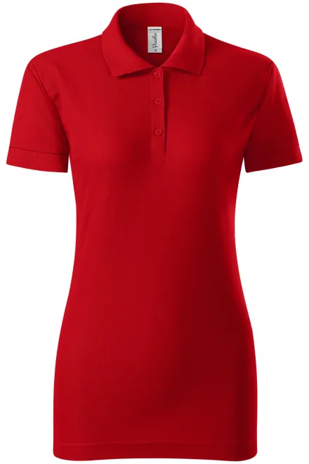 Polo ajusté pour femme - rouge, S