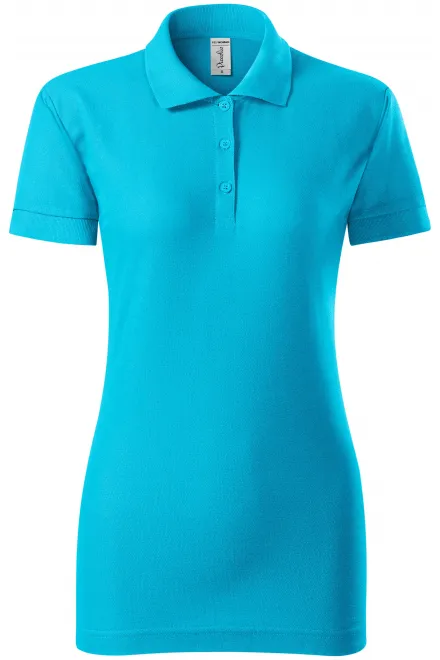 Polo ajusté pour femme - turquoise, S