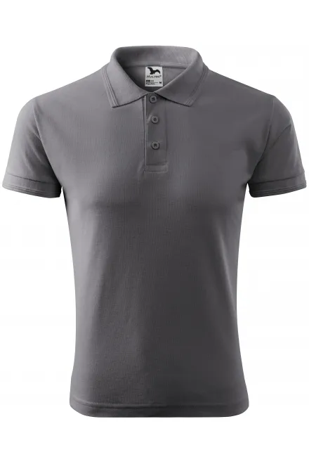 Polo ample homme - gris acier, S