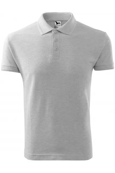 Polo ample homme - marbre gris clair, S