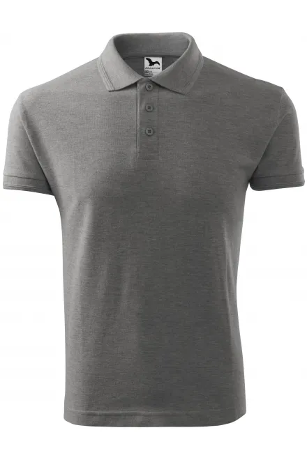 Polo ample homme - marbre gris foncé, S