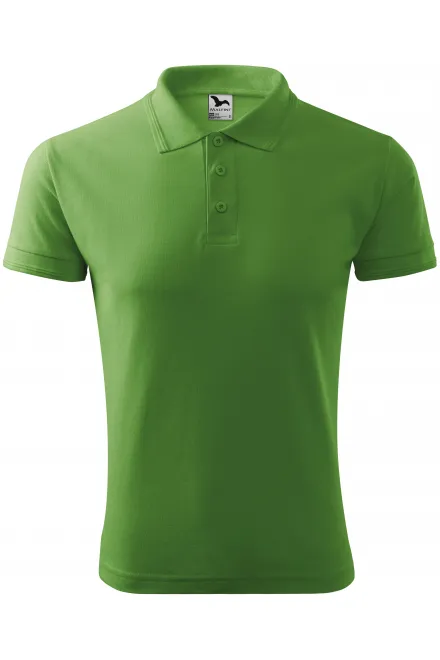 Polo ample homme - pois vert, S