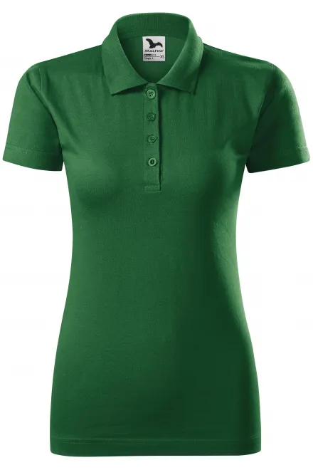 Polo coupe slim pour femme - bouteille verte, XS
