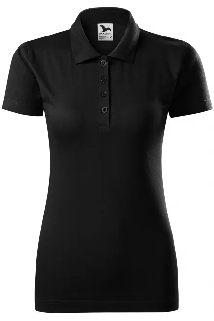 Polo coupe slim pour femme - noir, XS