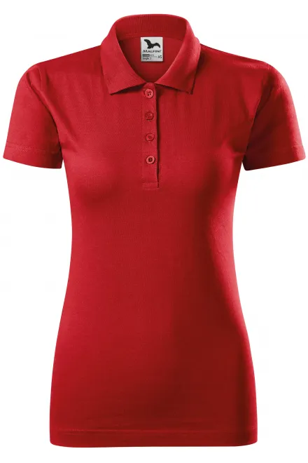 Polo coupe slim pour femme - rouge, XS