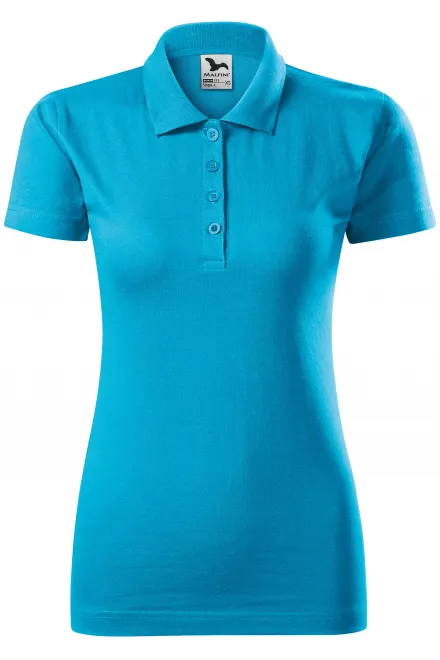 Polo coupe slim pour femme - turquoise, XS