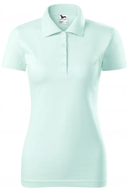 Polo coupe slim pour femme - vert glace, XS