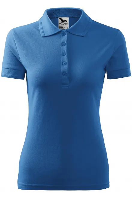 Polo élégant pour femme - bleu clair, M