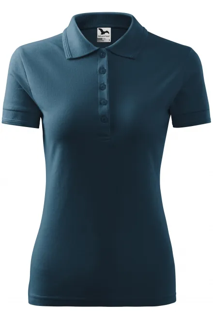 Polo élégant pour femme - bleu foncé, M