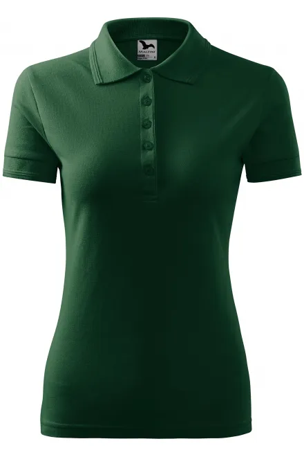 Polo élégant pour femme - bouteille verte, M