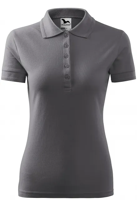 Polo élégant pour femme - gris acier, M