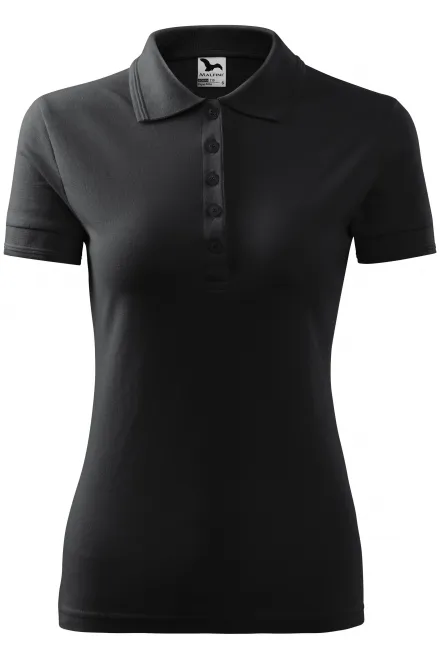 Polo élégant pour femme - gris ébène, M