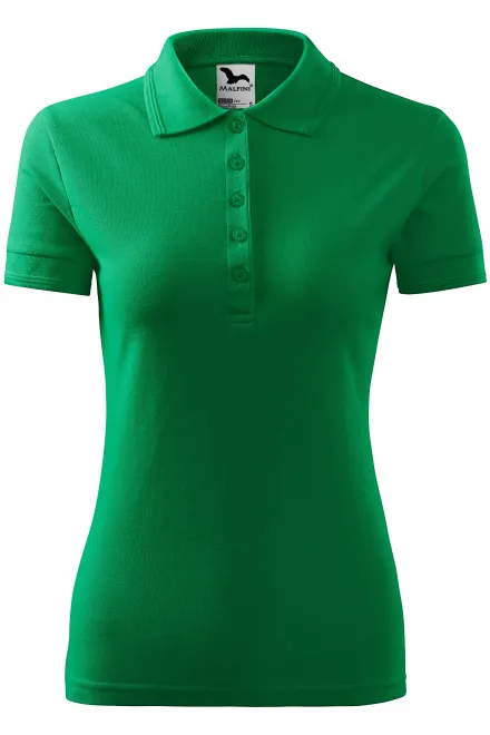 Polo élégant pour femme - herbe verte, M