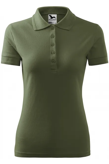 Polo élégant pour femme - khaki, M