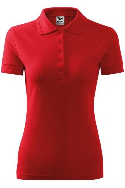Polo élégant pour femme - rouge, M