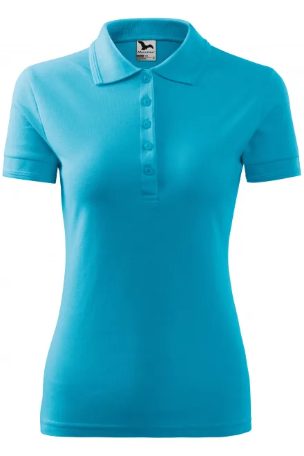 Polo élégant pour femme - turquoise, M