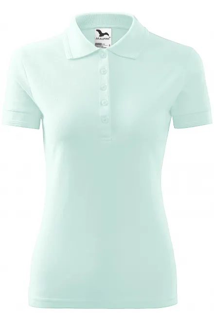 Polo élégant pour femme - vert glace, M