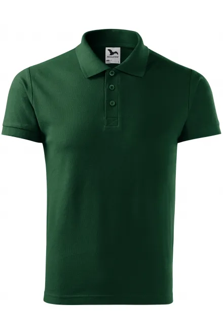 Polo élégant pour homme - bouteille verte, S