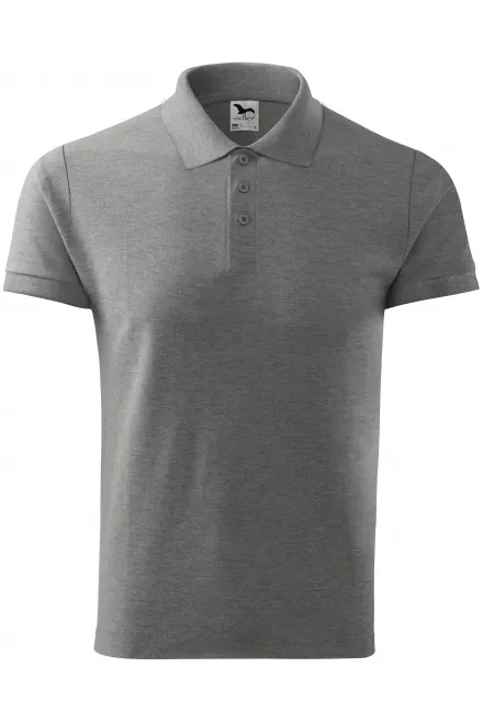 Polo élégant pour homme - marbre gris foncé, S