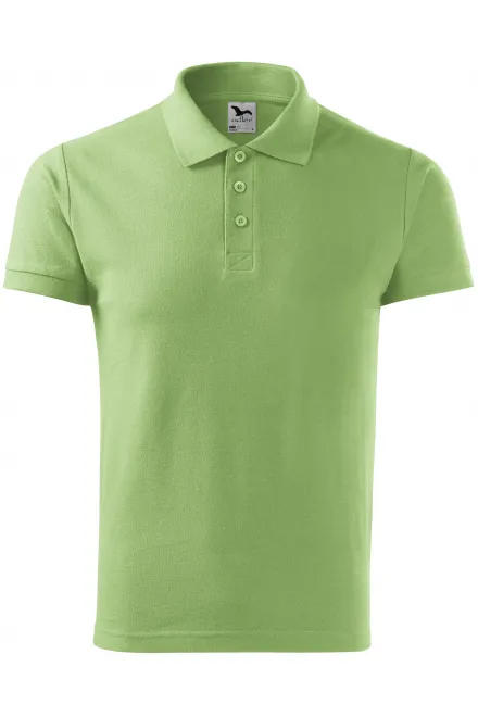 Polo élégant pour homme - pois vert, S