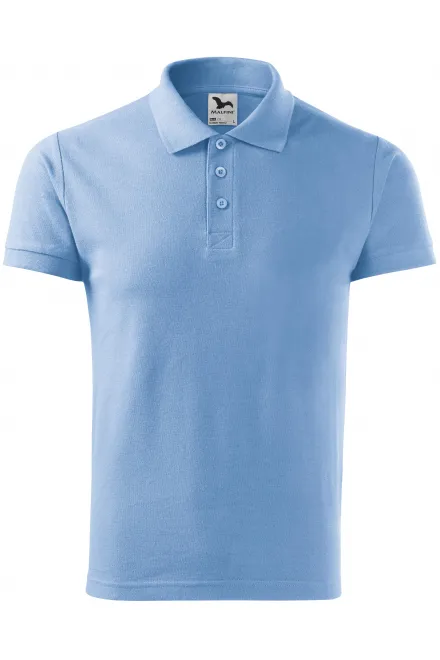 Polo épais pour homme - bleu ciel, XL