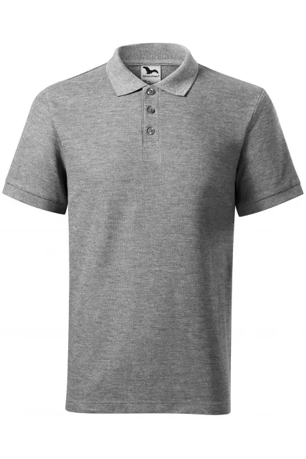 Polo épais pour homme - marbre gris foncé, XL