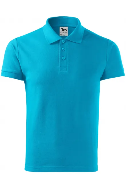 Polo épais pour homme - turquoise, XL