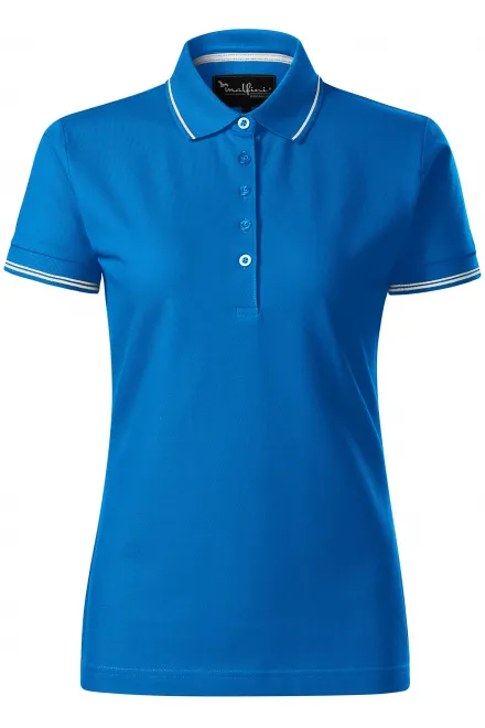 Polo femme à manches courtes - océan bleu, S