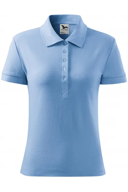 Polo femme - bleu ciel, L