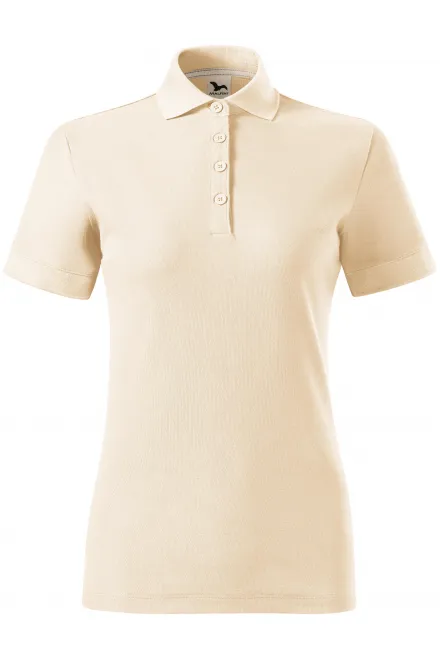Polo femme coton bio - amande, 2XL