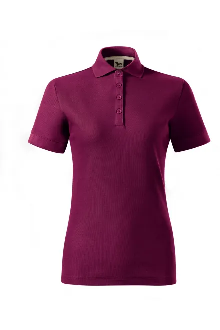 Polo femme coton bio - fuchsia, 2XL