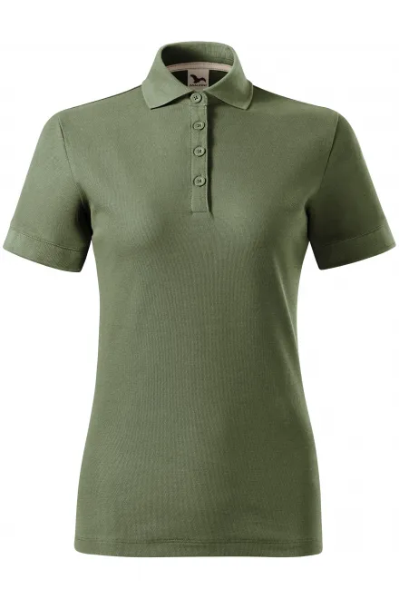 Polo femme coton bio - khaki, 2XL